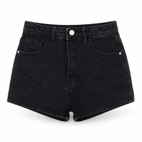 SheIn Womens Black  Cotton Hot Pants Shorts Size XS  Regular Zip - Flame