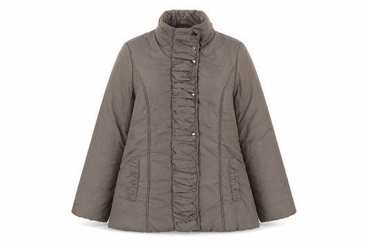 Front view of Precis women’s beige jacket, size UK 12