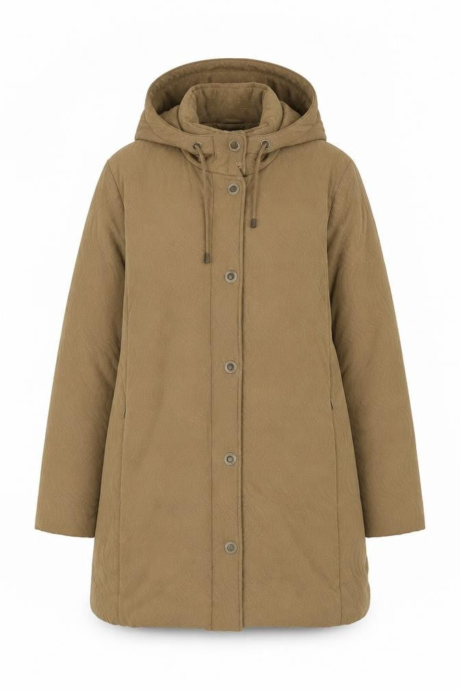 Front view of Klass women’s beige jacket, size M