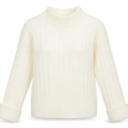 rebellious Womens Yellow Mock Neck  Acrylic Henley Jumper Size M