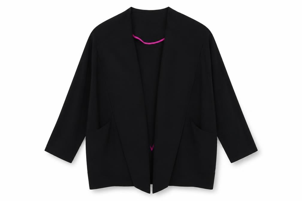 Front view of Select women’s black jacket blazer, size UK 12