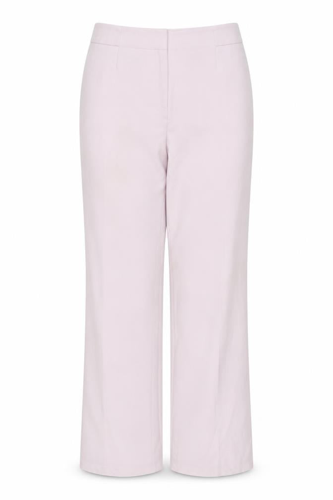 Front view of George women’s pink polyester trousers, size UK 16, 38-inch leg regular