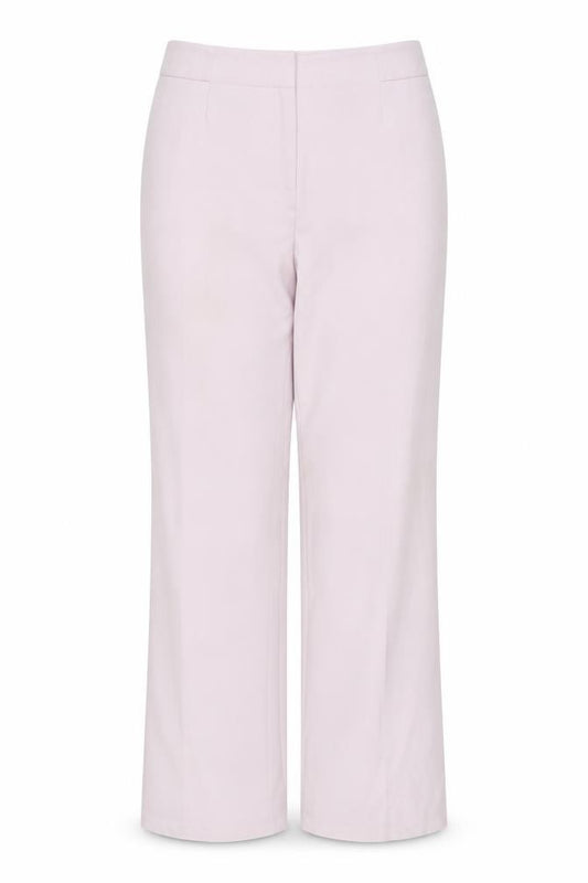 Front view of George women’s pink polyester trousers, size UK 16, 38-inch leg regular