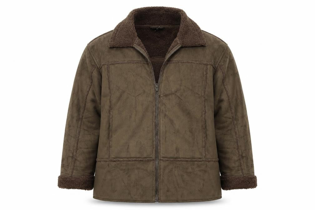 Front view of Urban Spirit women’s brown jacket, size XL, zip