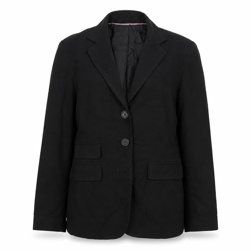 Front view of Atmosphere women’s black polyester jacket suit jacket, size UK 8