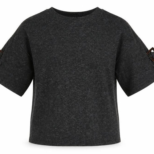 F&F Womens Grey  Polyester Jersey T-Shirt Size 8 Round Neck