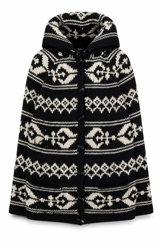 Front view of Dash women’s black geometric jacket, size UK 14