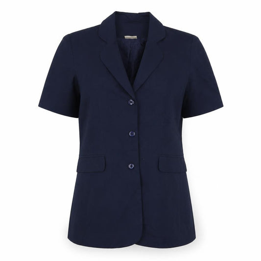 Front view of For Women women’s blue jacket blazer, size UK 14, button