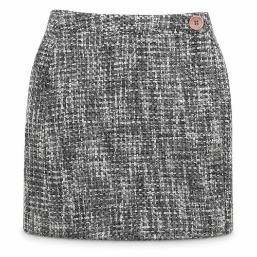 AMARANTO Womens Grey  Acrylic A-Line Skirt Size 12   Zip