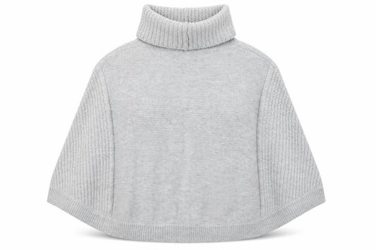Front view of Next women’s grey roll neck acrylic jumper, size S
