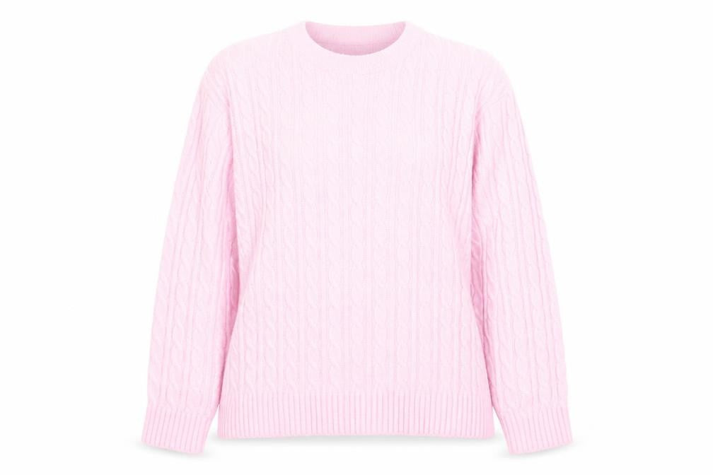 Choice Womens Pink Round Neck  Acrylic Pullover Jumper Size S   - Size S-M