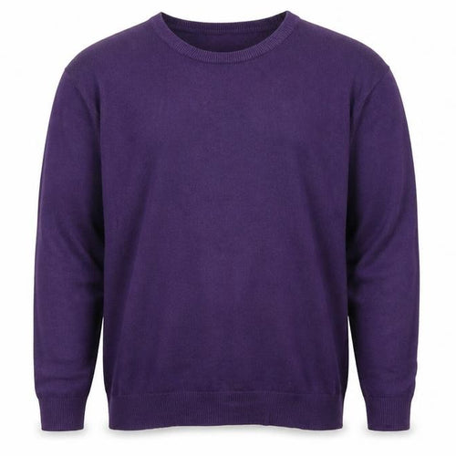 Hutson Harbour Mens Purple Crew Neck  Acrylic Pullover Jumper Size 2XL
