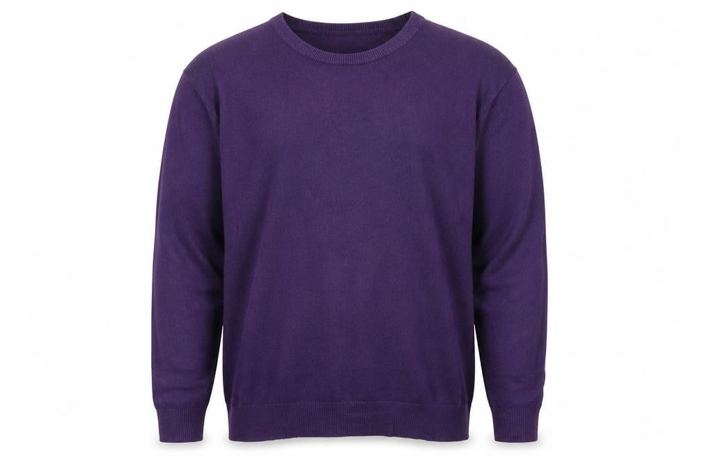 Hutson Harbour Mens Purple Crew Neck  Acrylic Pullover Jumper Size 2XL