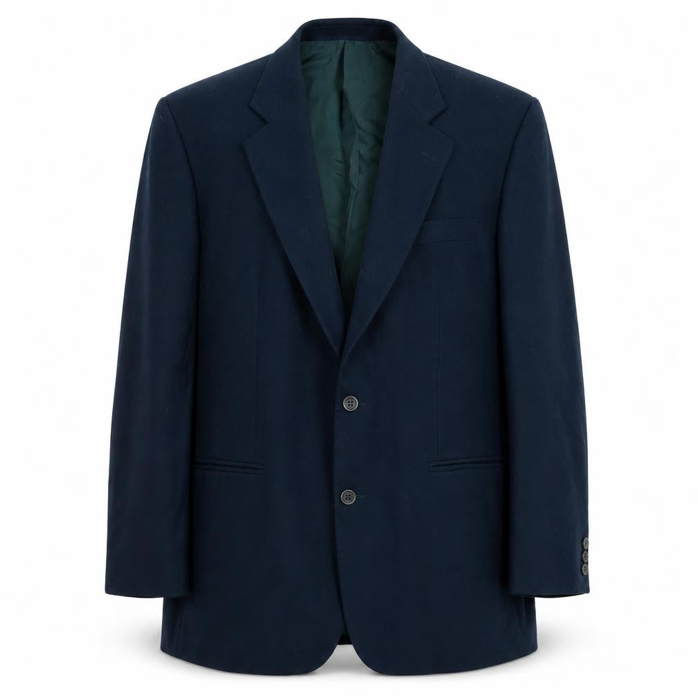 Front view of BHS men’s blue wool jacket suit jacket, size 42