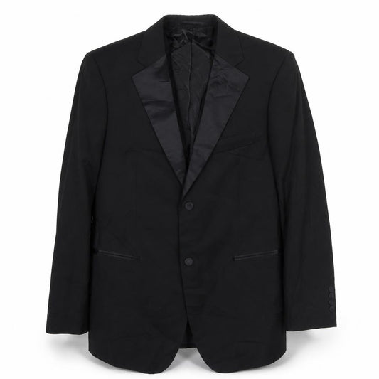 Front view of Taylor & Wright men’s black polyester jacket suit jacket, size 38
