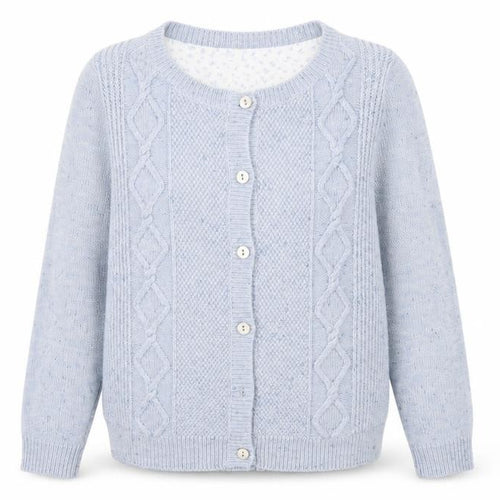 ble Womens Blue Crew Neck  Acrylic Cardigan Jumper Size S