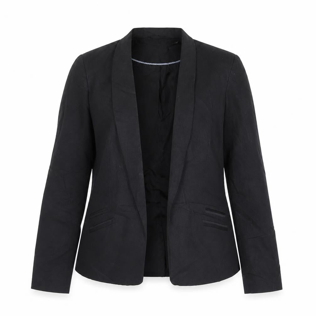Front view of Dorothy Perkins women’s grey polyester jacket blazer, size UK 8