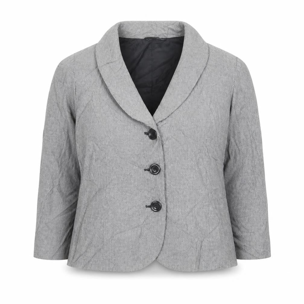 Front view of Precis women’s grey jacket blazer, size UK 14