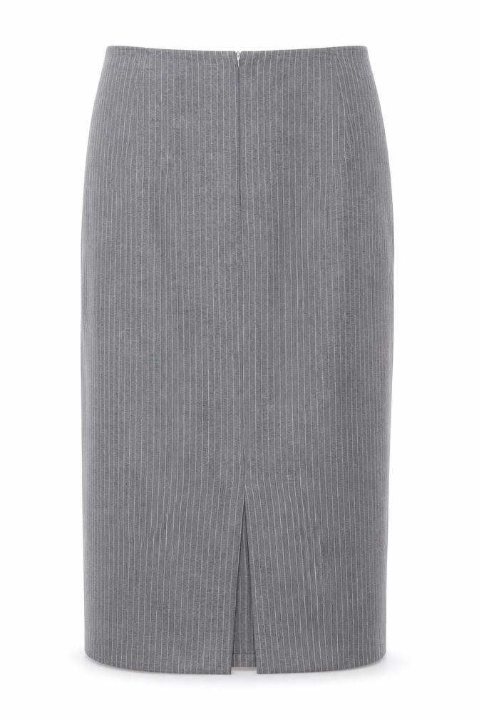 St Bernard  Womens Grey Striped Polyester Straight & Pencil Skirt Size 12