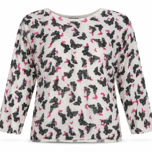 Marks and Spencer Womens White Roll Neck Geometric Viscose Pullover Jumper Size 14   - Butterflies