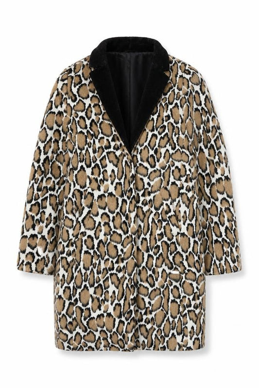 Front view of Atmosphere women’s multicoloured animal print jacket, size UK 10