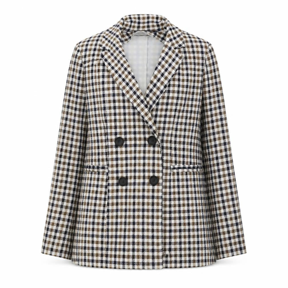 Front view of SHEIN women’s multicoloured herringbone polyester jacket suit jacket, size S