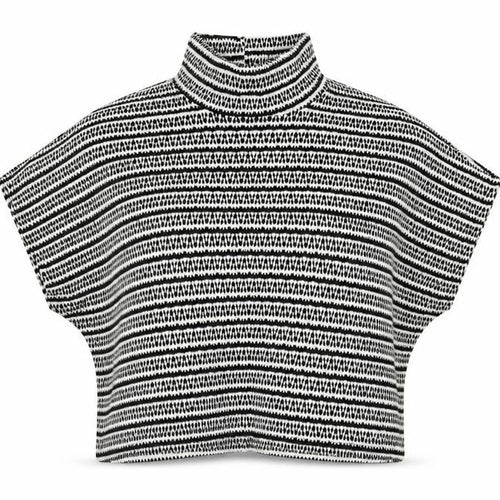 Made in Italy Womens White High Neck Geometric Acrylic Pullover Jumper Size XL