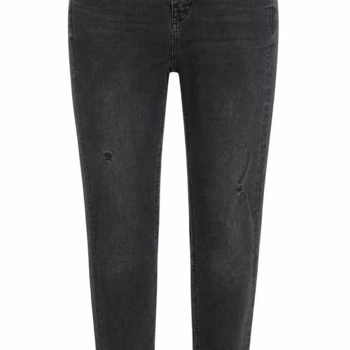 Denim & Co. Womens Black  Cotton Straight Jeans Size 8 L26 in Regular Zip