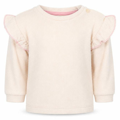 Preworn Girls Pink  Cotton Pullover Jumper Size 6-9 Months