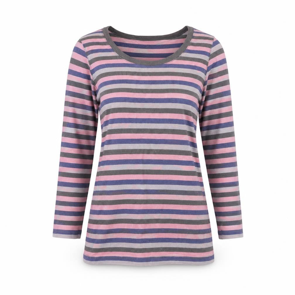 Originals Womens Multicoloured Crew Neck Striped 100% Cotton Pullover Jumper Size 8   - Size 8/10