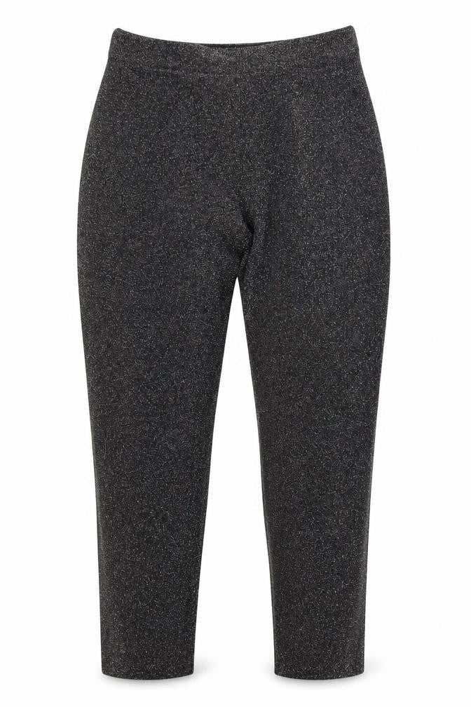 Front view of H&M women’s grey polyester trousers, size S, 29-inch leg regular