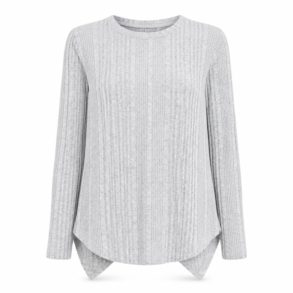Front view of Next women’s grey round neck polyester jumper, size S