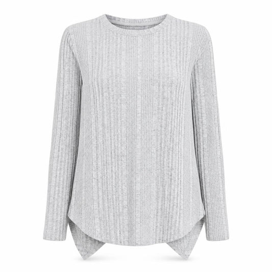 Front view of Next women’s grey round neck polyester jumper, size S