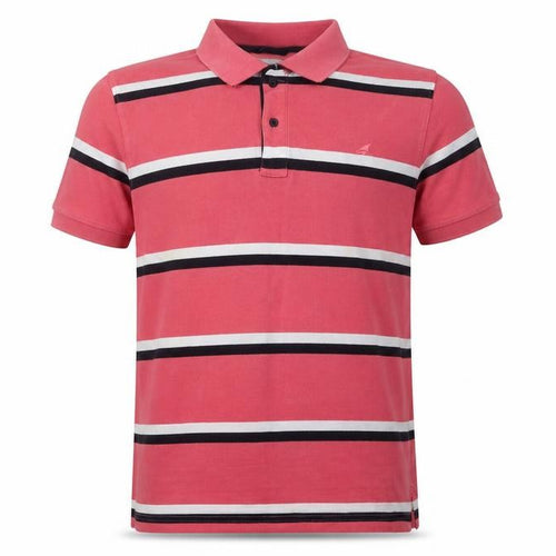 STONE BAY Mens Pink Striped Cotton  Polo Size XL Collared