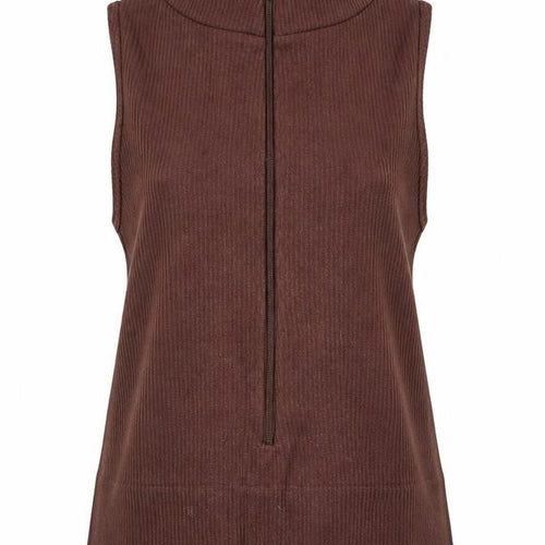 Stradivarius Womens Brown Round Neck  Nylon Vest Jumper Size L