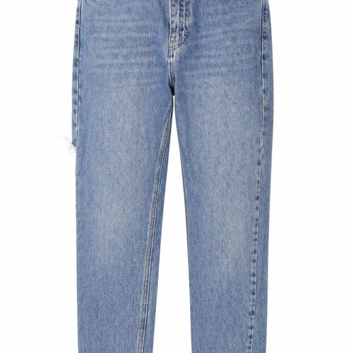 Topshop Womens Blue  Cotton Straight Jeans Size 28 L30 in Regular Button