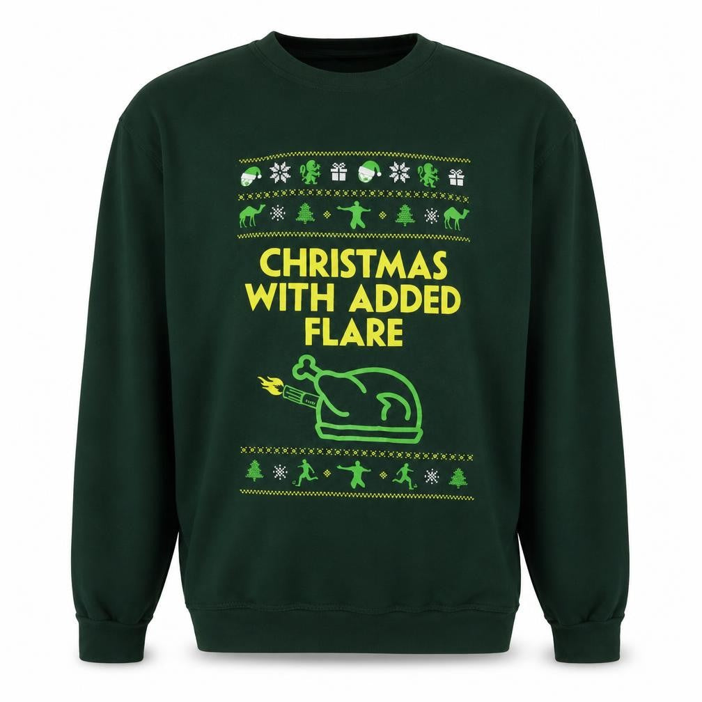 RTX  Mens Green Geometric Polyester Pullover Hoodie Size 2XL   - Santa Hoodie