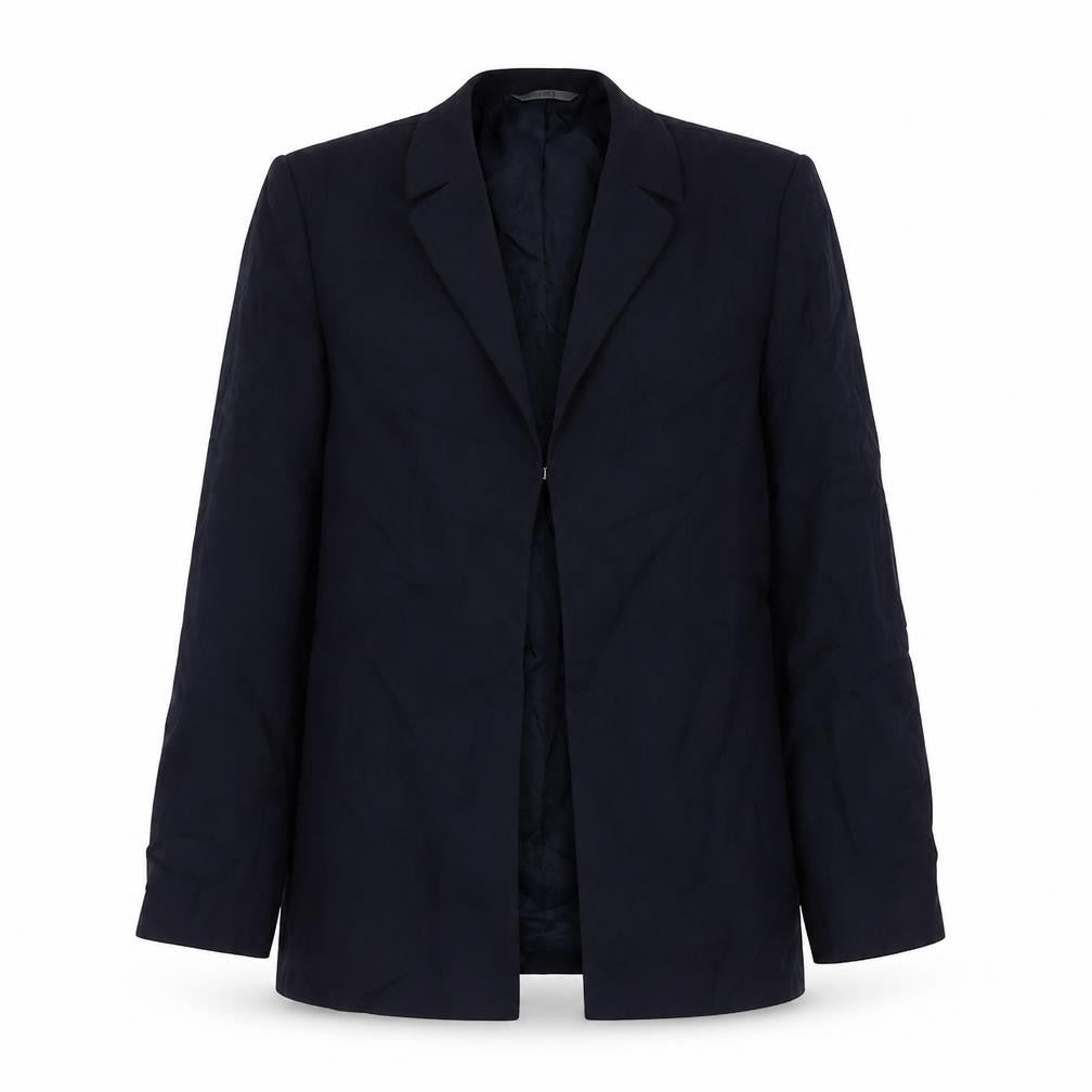 Front view of Marks & Spencer women’s blue polyester jacket suit jacket, size L