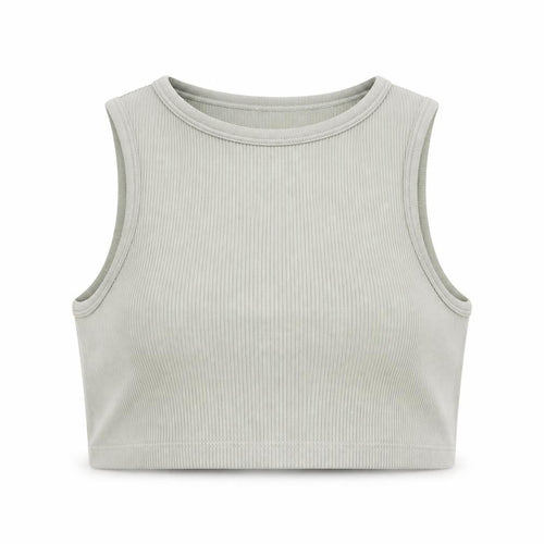 Dunnes Stores Womens Green  Nylon Cropped Tank Size M Crew Neck