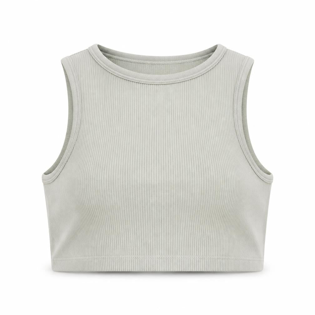 Dunnes Stores Womens Green  Nylon Cropped Tank Size M Crew Neck