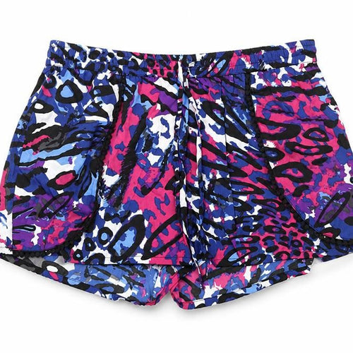 Preworn Womens Multicoloured Animal Print Polyester Sweat Shorts Size L L4 in Regular
