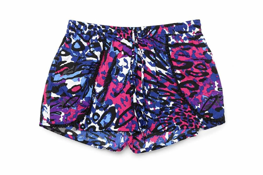 Preworn Womens Multicoloured Animal Print Polyester Sweat Shorts Size L L4 in Regular