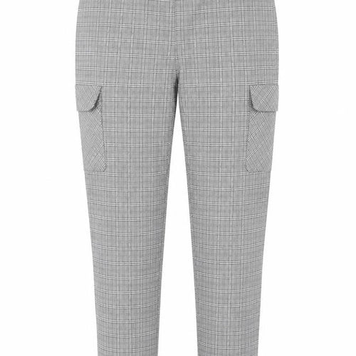 Cherry Koko  Womens Grey Plaid Cotton Trousers  Size M L25.5 in Regular