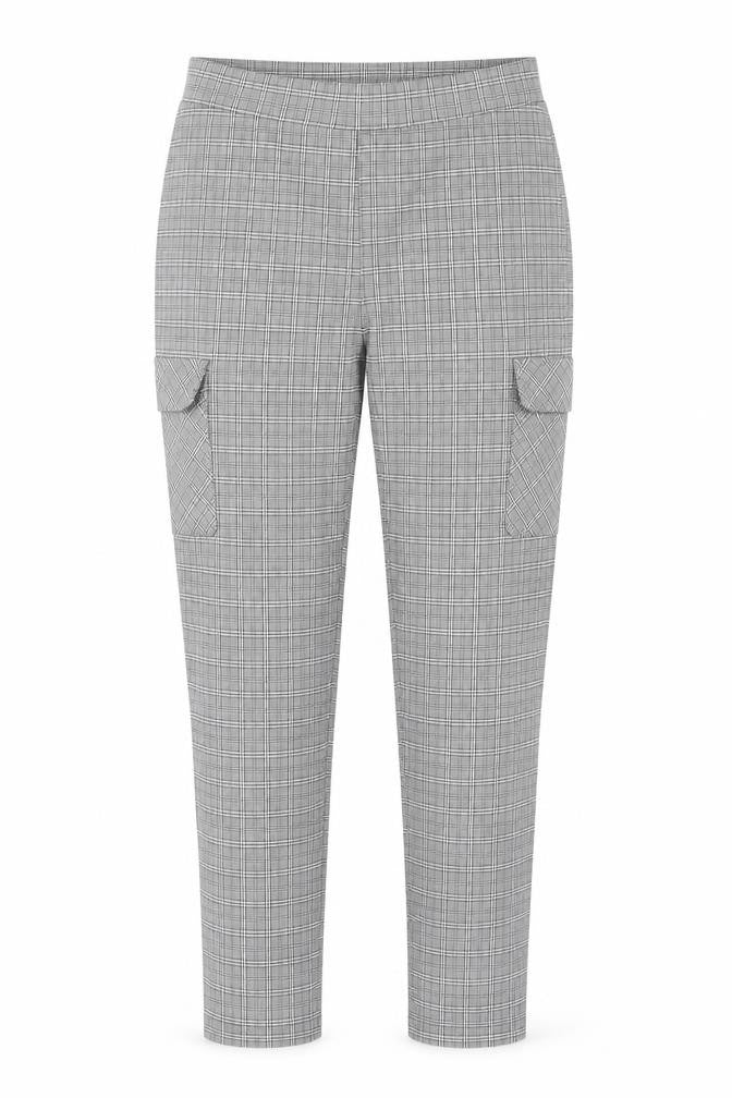 Cherry Koko  Womens Grey Plaid Cotton Trousers  Size M L25.5 in Regular