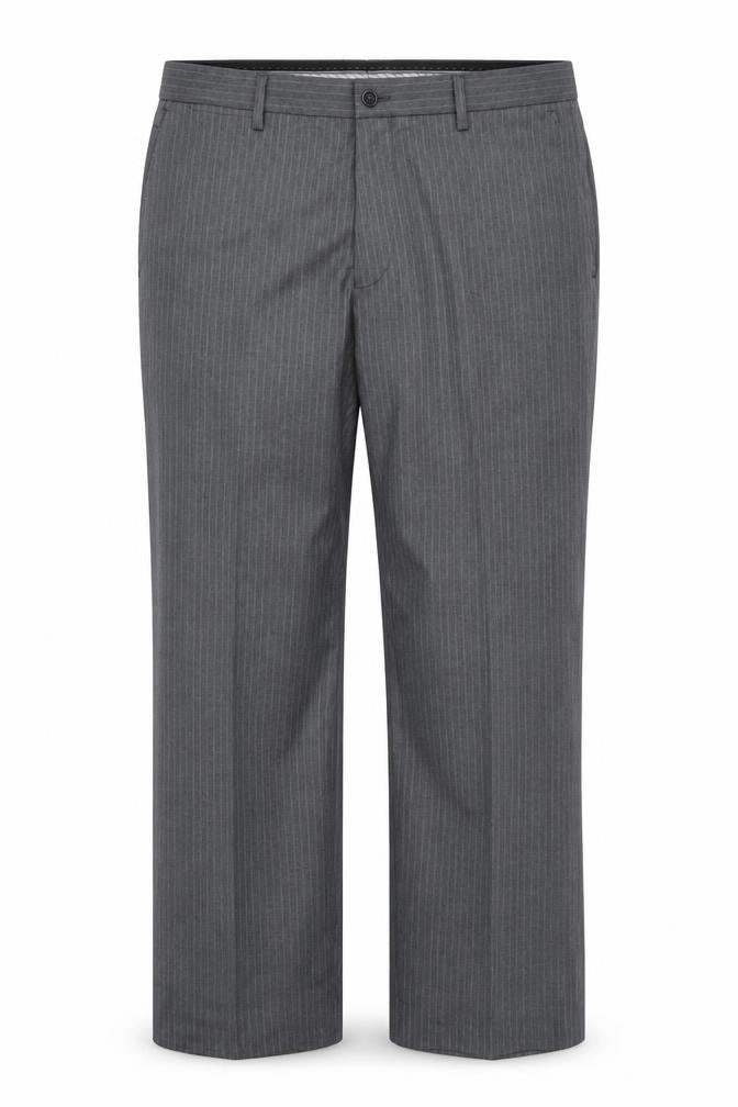 Butler & Webb  Womens Grey Striped Polyester Trousers  Size 38 in L29 in Regular