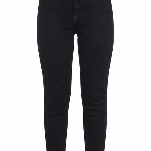 Topshop Womens Black  Cotton Skinny Jeans Size 24 in L28 in Regular