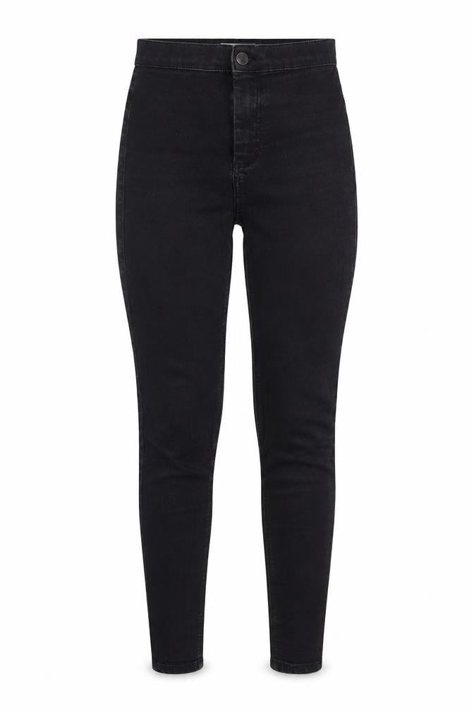 Topshop Womens Black  Cotton Skinny Jeans Size 24 in L28 in Regular