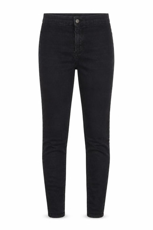 Front view of Topshop women’s black cotton skinny jeans, size UK 24, in, 29-inch leg regular