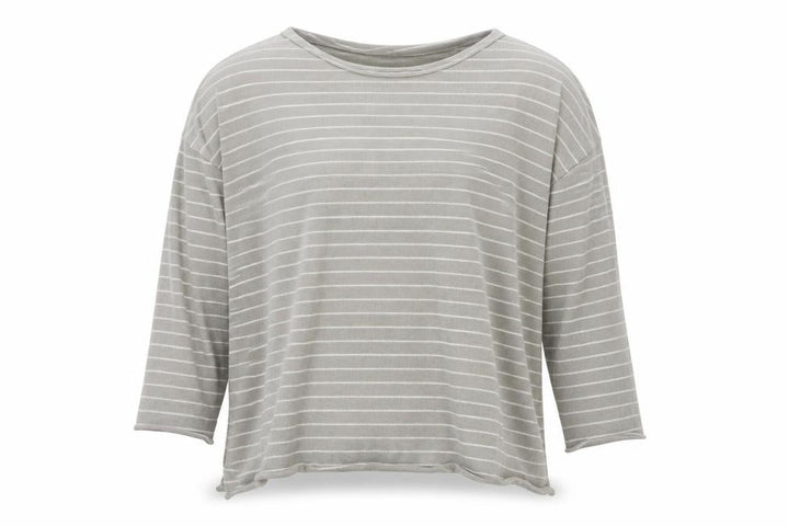 Pull&Bear Mens Grey Round Neck Striped Acrylic Pullover Jumper Size L