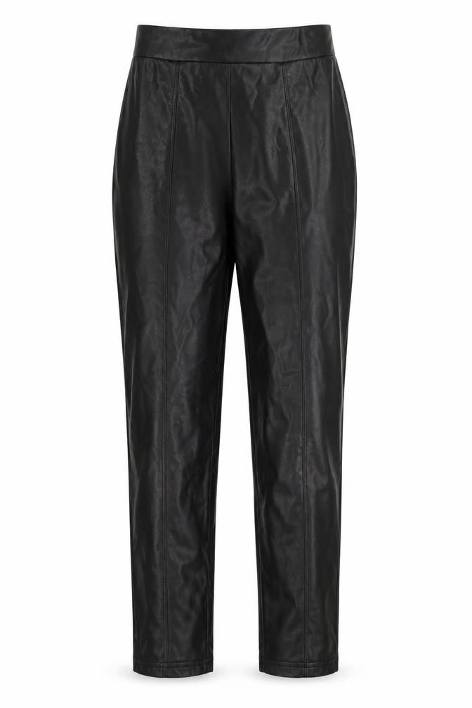 Front view of Primark women’s black polyester trousers, size XS, 28-inch leg regular